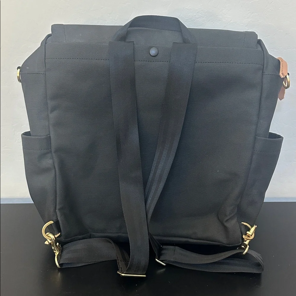 Petunia Pickle Bottom Black Boxy Backpack Diaper Bag